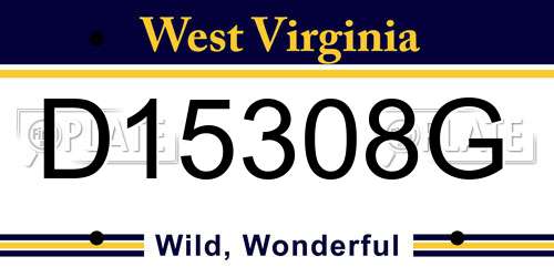 D15308G West Virginia License Plate