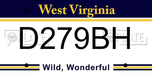 D279BH West Virginia License Plate