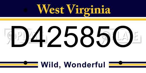 D42585O West Virginia License Plate