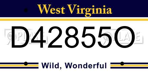 D42855O West Virginia License Plate