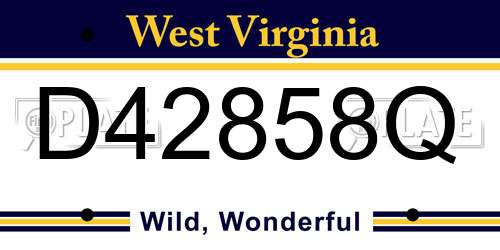 D42858Q West Virginia License Plate