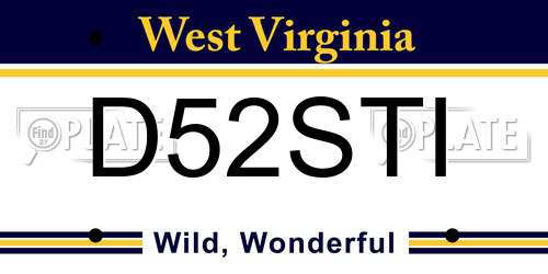 D52STI West Virginia License Plate