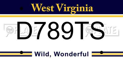 D789TS West Virginia License Plate