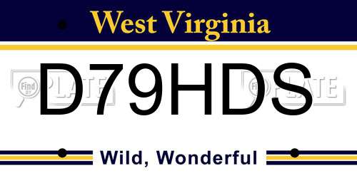 D79HDS West Virginia License Plate