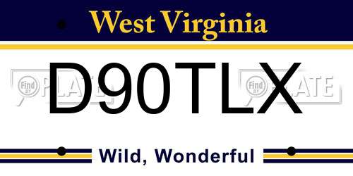 D90TLX West Virginia License Plate