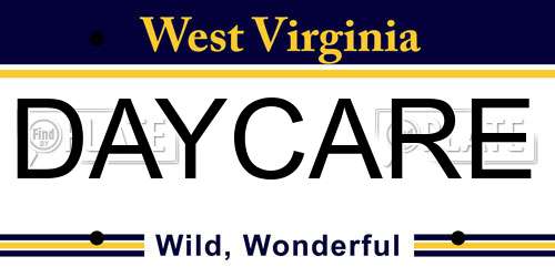 DAYCARE West Virginia License Plate