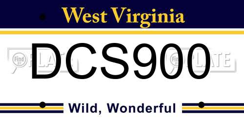 DCS900 West Virginia License Plate