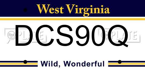 DCS90Q West Virginia License Plate