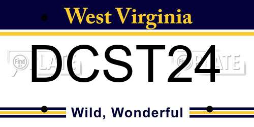 DCST24 West Virginia License Plate