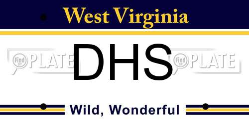 DHS West Virginia License Plate