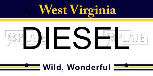DIESEL West Virginia License Plate