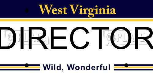 DIRECTOR West Virginia License Plate