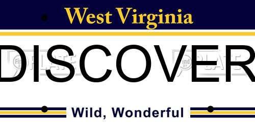 DISCOVER West Virginia License Plate