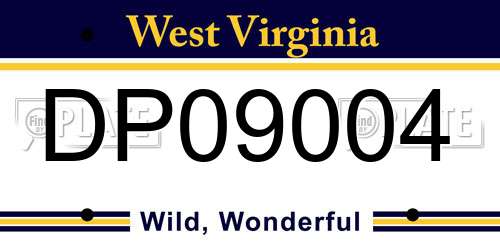 DP09004 West Virginia License Plate