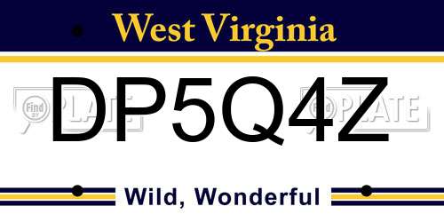 DP5Q4Z West Virginia License Plate