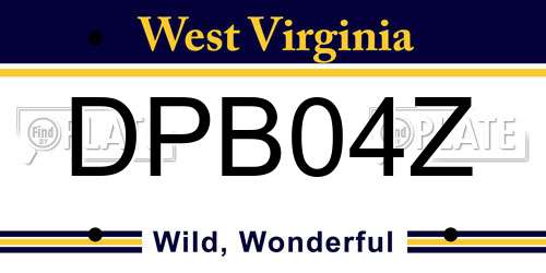 DPB04Z West Virginia License Plate