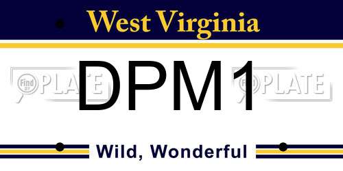 DPM1 West Virginia License Plate