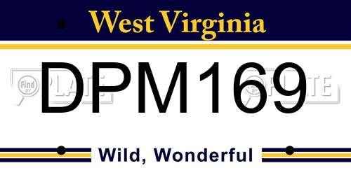 DPM169 West Virginia License Plate