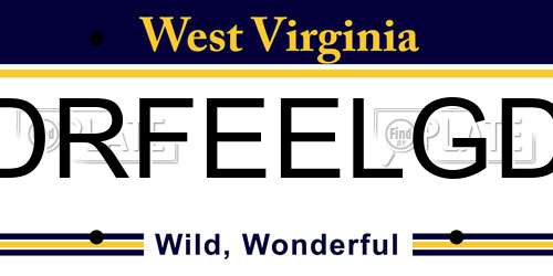 DRFEELGD West Virginia License Plate