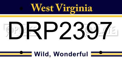 DRP2397 West Virginia License Plate