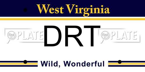 DRT West Virginia License Plate