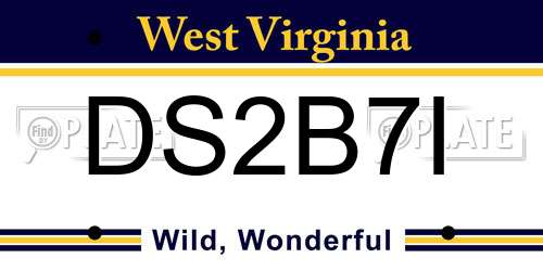 DS2B7I West Virginia License Plate