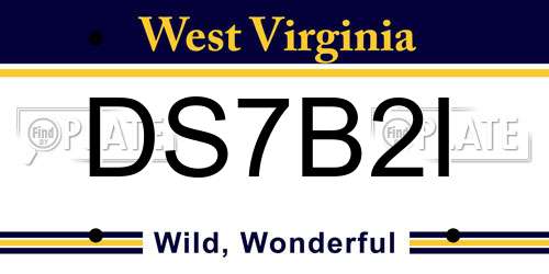 DS7B2I West Virginia License Plate