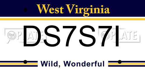 DS7S7I West Virginia License Plate
