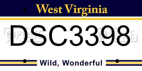 DSC3398 West Virginia License Plate
