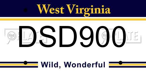 DSD900 West Virginia License Plate