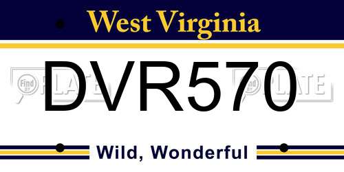 DVR570 West Virginia License Plate
