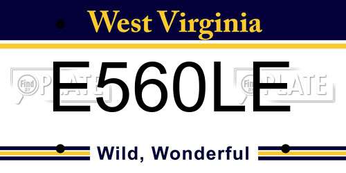 E560LE West Virginia License Plate