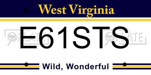 E61STS West Virginia License Plate