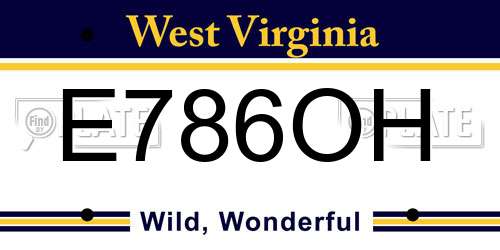 E786OH West Virginia License Plate