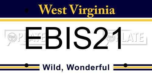 EBIS21 West Virginia License Plate