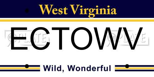 ECTOWV West Virginia License Plate
