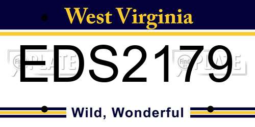 EDS2179 West Virginia License Plate