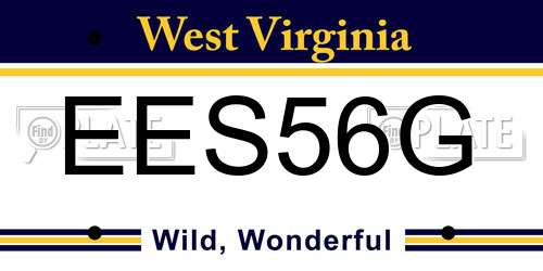 EES56G West Virginia License Plate