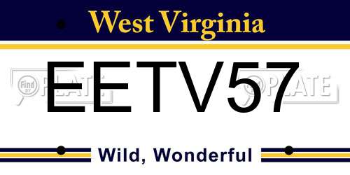 EETV57 West Virginia License Plate