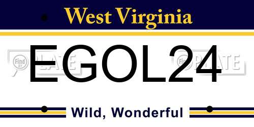 EGOL24 West Virginia License Plate