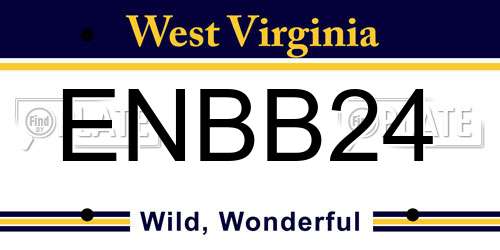 ENBB24 West Virginia License Plate