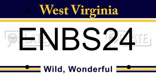 ENBS24 West Virginia License Plate