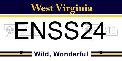 ENSS24 West Virginia License Plate