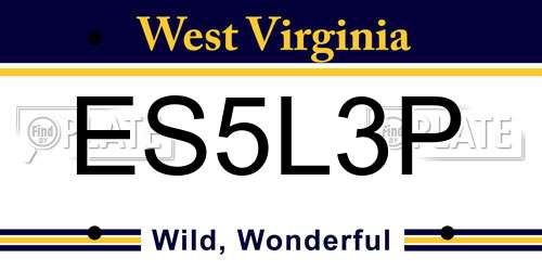 ES5L3P West Virginia License Plate
