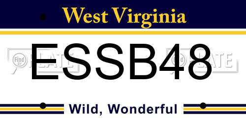 ESSB48 West Virginia License Plate