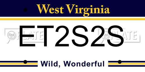 ET2S2S West Virginia License Plate