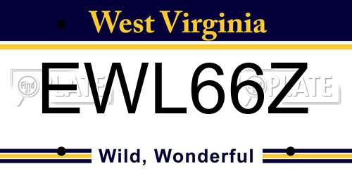 EWL66Z West Virginia License Plate