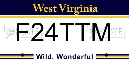 F24TTM West Virginia License Plate