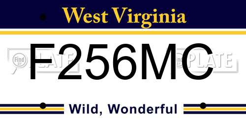 F256MC West Virginia License Plate