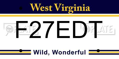 F27EDT West Virginia License Plate